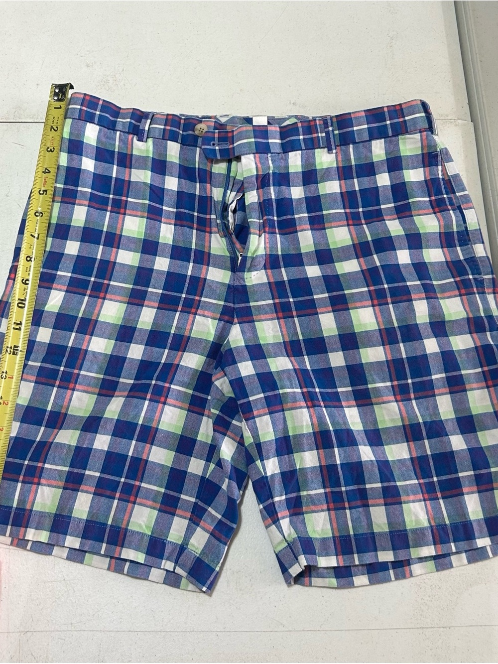 Peter Millar Plaid Cotton Men’s Golf Shorts Size 34